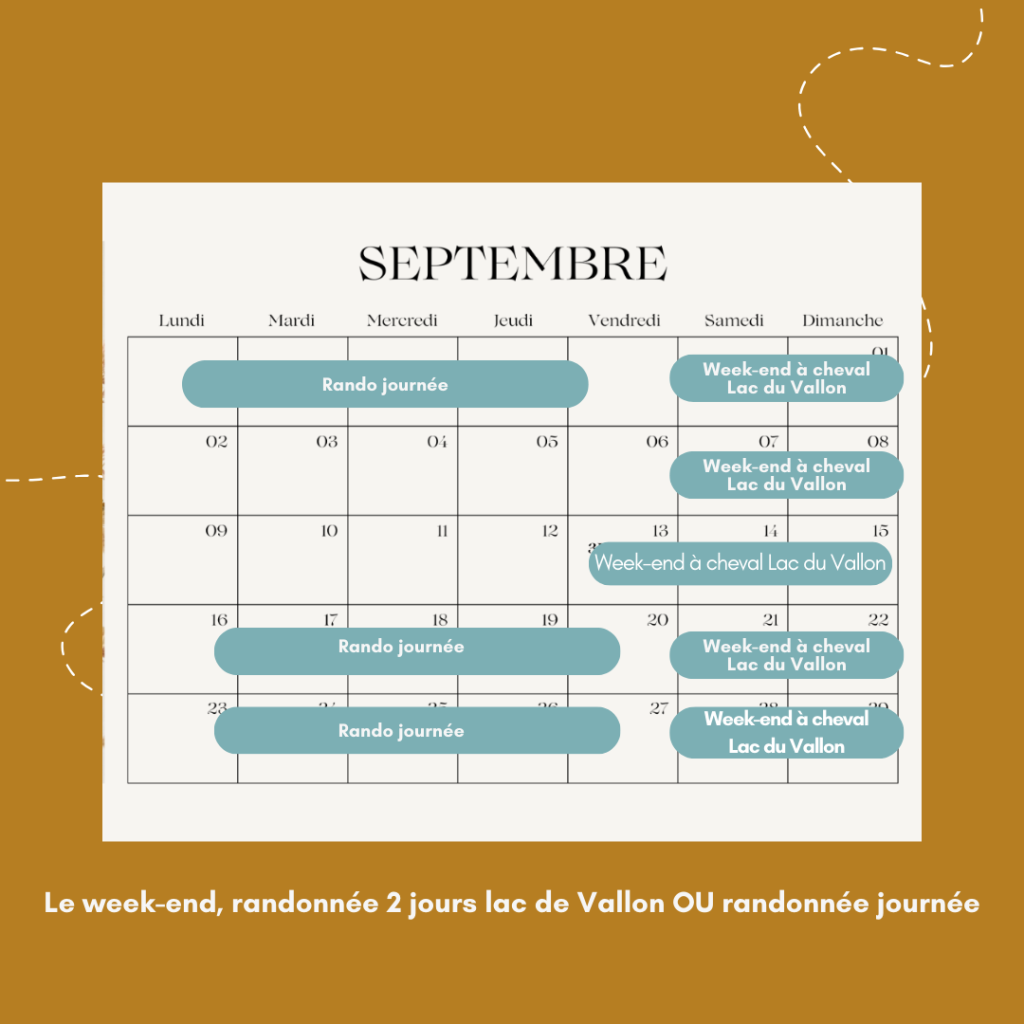 Calendrier septembre 2024